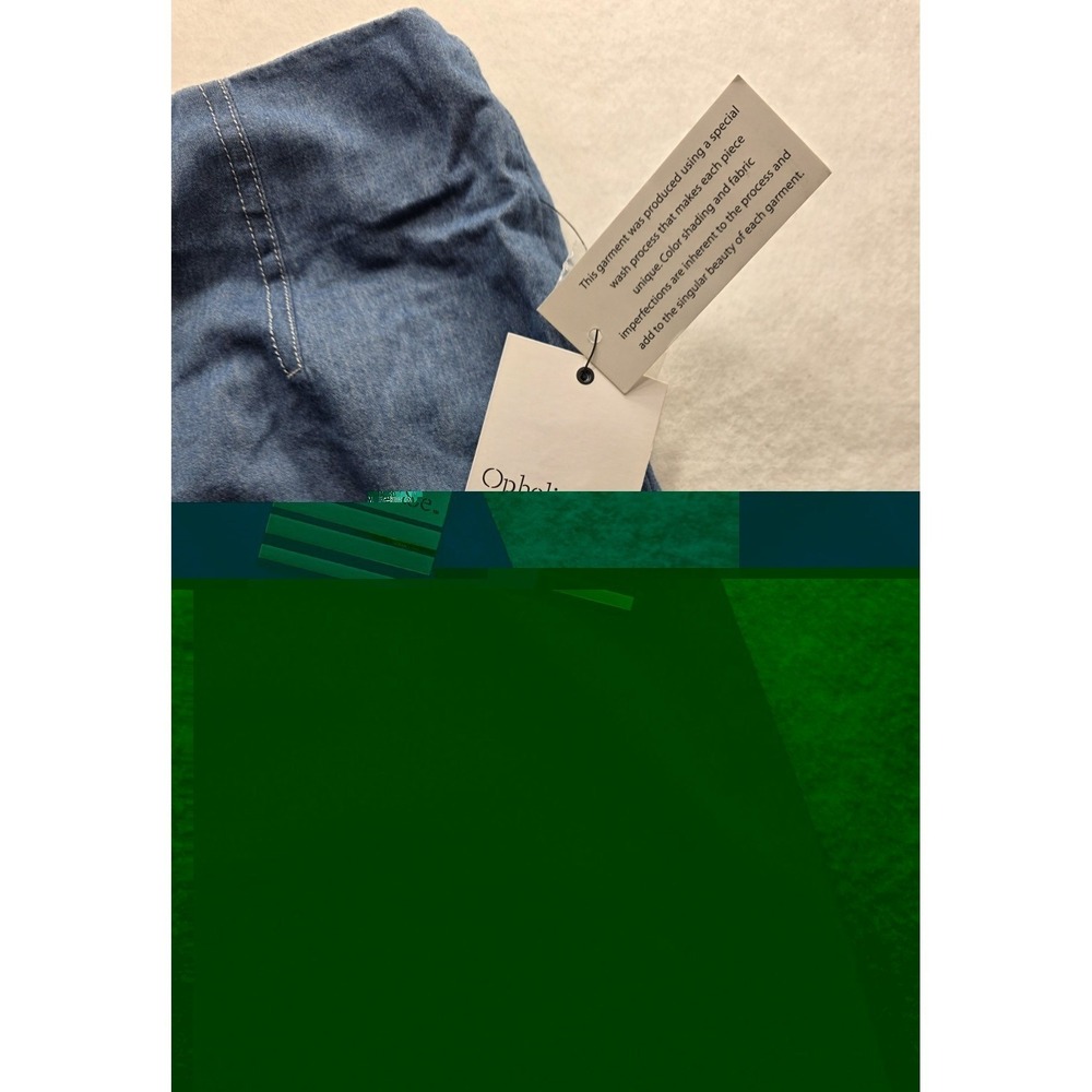 Ophelia Roe Women's Blue Denim Wide Leg Cropped Pants. New With Tags. Size 12 - Picture 6 of 10